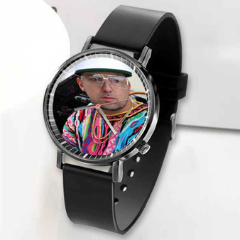 Pastele New termanology rapperkl4 Custom Unisex Black Quartz Watch Premium Gift Box Watches