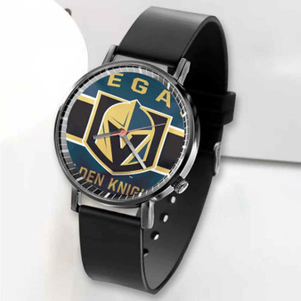 Pastele New Vegas Golden Knights Custom Unisex Black Quartz Watch Premium Gift Box Watches