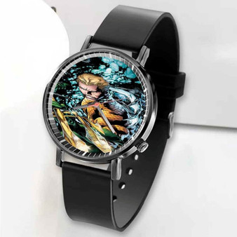 Pastele New Aquaman DC Comics Custom Unisex Black Quartz Watch Premium Gift Box Watches