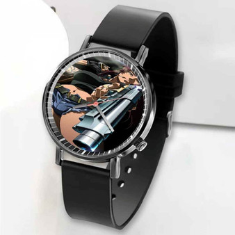 Pastele New Black Lagoon Shoot Custom Unisex Black Quartz Watch Premium Gift Box Watches