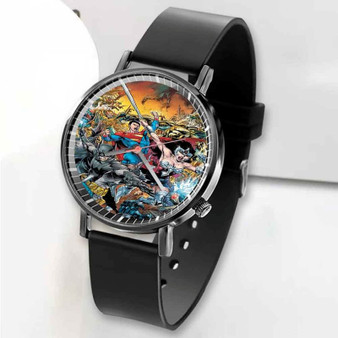 Pastele New DC Comics Superheroes Custom Unisex Black Quartz Watch Premium Gift Box Watches