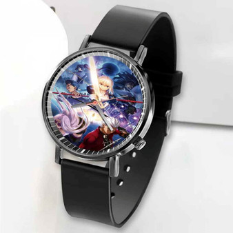 Pastele New Fate Stay Night Custom Unisex Black Quartz Watch Premium Gift Box Watches