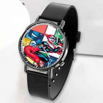 Pastele New Harley Quinn Poison Ivy and Catwoman Custom Unisex Black Quartz Watch Premium Gift Box Watches