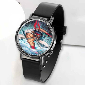 Pastele New Ryu Street Fighter Hero Custom Unisex Black Quartz Watch Premium Gift Box Watches