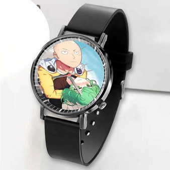 Pastele New Saitama Tatsumaki One Punch Man Custom Unisex Black Quartz Watch Premium Gift Box Watches