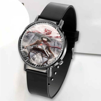 Pastele New Shingeki no Kyojin Custom Unisex Black Quartz Watch Premium Gift Box Watches