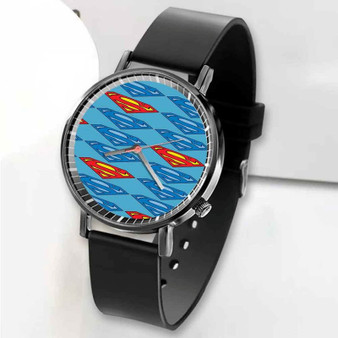 Pastele New Superman Collage Comic Custom Unisex Black Quartz Watch Premium Gift Box Watches