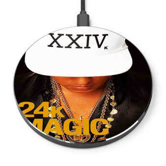 Pastele Bruno Mars 24k Magic Custom Personalized Gift Wireless Charger Custom Phone Charging Pad iPhone Samsung