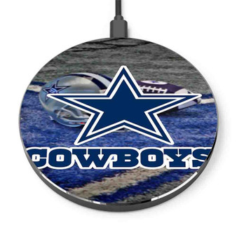 Pastele Dallas Cowboys NFL Sport Custom Personalized Gift Wireless Charger Custom Phone Charging Pad iPhone Samsung