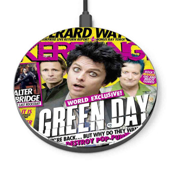 Pastele Green Day Gerrard Way Custom Personalized Gift Wireless Charger Custom Phone Charging Pad iPhone Samsung