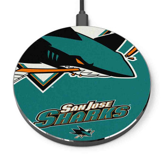 Pastele San Jose Sharks NHL Custom Personalized Gift Wireless Charger Custom Phone Charging Pad iPhone Samsung