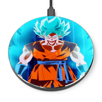 Pastele Goku Super Saiyan Blue Dragon Ball Super Custom Personalized Gift Wireless Charger Custom Phone Charging Pad iPhone Samsung