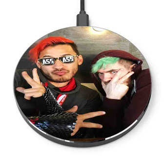 Pastele Jacksepticeye and Markiplier Custom Personalized Gift Wireless Charger Custom Phone Charging Pad iPhone Samsung