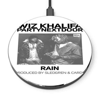 Pastele Rain Wiz Khalifa Feat Party Next Door Custom Personalized Gift Wireless Charger Custom Phone Charging Pad iPhone Samsung