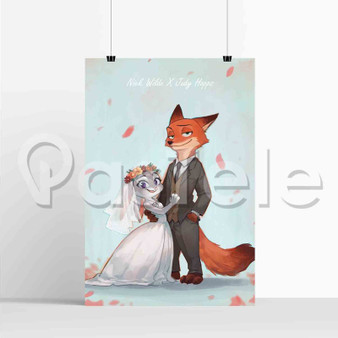 Nick and Judy Maried Zootopia New Custom Silk Poster Print Wall Decor 20 x 13 Inch 24 x 36 Inch