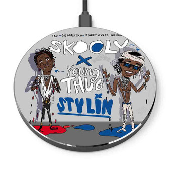 Pastele Stylin Skooly Feat Young Thug Custom Personalized Gift Wireless Charger Custom Phone Charging Pad iPhone Samsung