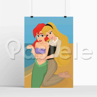 Princess Ariel and Aurora Disney New Custom Silk Poster Print Wall Decor 20 x 13 Inch 24 x 36 Inch