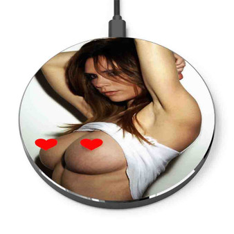 Pastele Victoria Beckham Custom Personalized Gift Wireless Charger Custom Phone Charging Pad iPhone Samsung