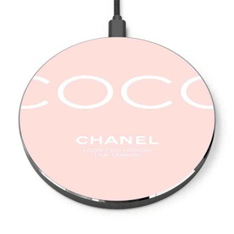 Pastele Coco Chanel Custom Personalized Gift Wireless Charger Custom Phone Charging Pad iPhone Samsung