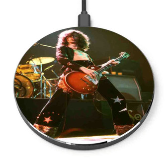 Pastele Jimmy Page Led Zeppelin Custom Personalized Gift Wireless Charger Custom Phone Charging Pad iPhone Samsung