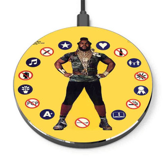 Pastele Mr T Custom Personalized Gift Wireless Charger Custom Phone Charging Pad iPhone Samsung