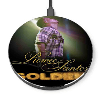 Pastele Romeo Santos Golden Tour Custom Personalized Gift Wireless Charger Custom Phone Charging Pad iPhone Samsung
