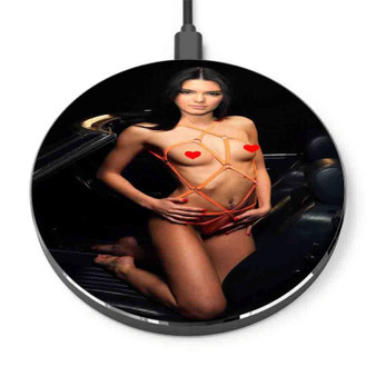 Pastele Sexy Kendall Jenner Art Custom Personalized Gift Wireless Charger Custom Phone Charging Pad iPhone Samsung