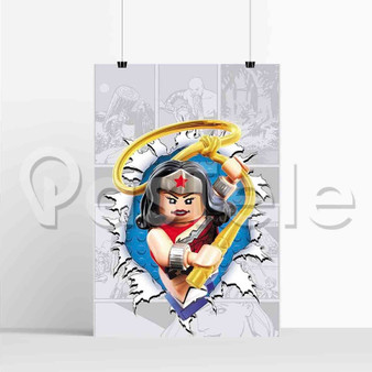 Wonder Woman Lego New Custom Silk Poster Print Wall Decor 20 x 13 Inch 24 x 36 Inch