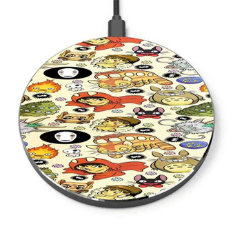 Pastele Studio Ghibli All Characters Custom Personalized Gift Wireless Charger Custom Phone Charging Pad iPhone Samsung