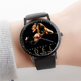 Pastele Adele 2023 World Tour Custom Watch Awesome Unisex Black Classic Plastic Quartz Watch for Men Women Premium Gift Box Watches