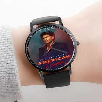 Pastele American Gigolo TV Series Custom Watch Awesome Unisex Black Classic Plastic Quartz Watch for Men Women Premium Gift Box Watches