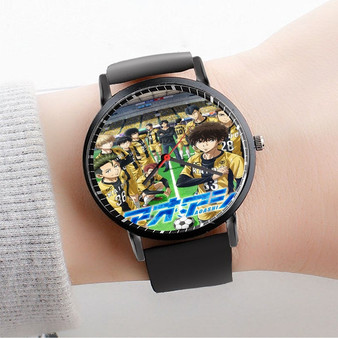 Pastele Ao Ashi Anime Custom Watch Awesome Unisex Black Classic Plastic Quartz Watch for Men Women Premium Gift Box Watches