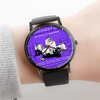 Pastele Backstreet Boys DNA World Tour 2023 Custom Watch Awesome Unisex Black Classic Plastic Quartz Watch for Men Women Premium Gift Box Watches