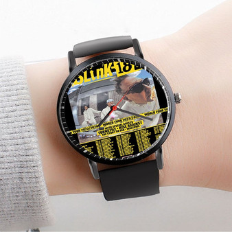 Pastele Blink 182 World Tour 2023 Custom Watch Awesome Unisex Black Classic Plastic Quartz Watch for Men Women Premium Gift Box Watches