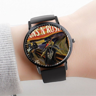 Pastele Guns N Roses Norway Custom Watch Awesome Unisex Black Classic Plastic Quartz Watch for Men Women Premium Gift Box Watches