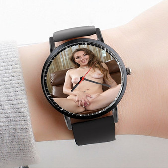 Pastele Jessie Way Custom Watch Awesome Unisex Black Classic Plastic Quartz Watch for Men Women Premium Gift Box Watches