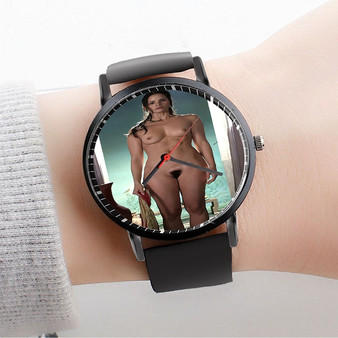 Pastele Katrina Law Custom Watch Awesome Unisex Black Classic Plastic Quartz Watch for Men Women Premium Gift Box Watches