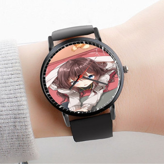 Pastele Kawaii Anime Girls Custom Watch Awesome Unisex Black Classic Plastic Quartz Watch for Men Women Premium Gift Box Watches