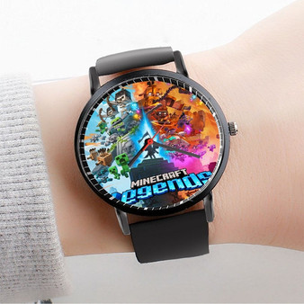 Pastele Minecraft Legends Custom Watch Awesome Unisex Black Classic Plastic Quartz Watch for Men Women Premium Gift Box Watches