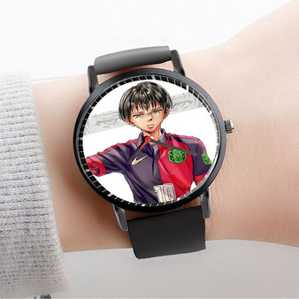 Pastele Ren Kitano Ao Ashi Custom Watch Awesome Unisex Black Classic Plastic Quartz Watch for Men Women Premium Gift Box Watches