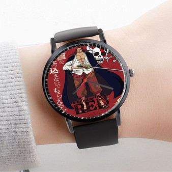 Pastele Shanks One Piece Red Custom Watch Awesome Unisex Black Classic Plastic Quartz Watch for Men Women Premium Gift Box Watches
