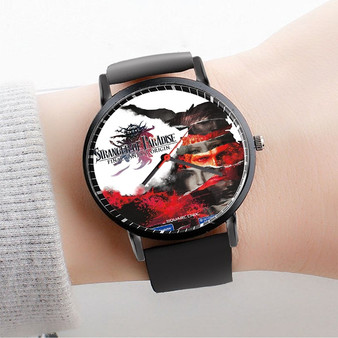 Pastele Stranger of Paradise Final Fantasy Origin Custom Watch Awesome Unisex Black Classic Plastic Quartz Watch for Men Women Premium Gift Box Watches