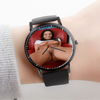 Pastele Teanna Trump Custom Watch Awesome Unisex Black Classic Plastic Quartz Watch for Men Women Premium Gift Box Watches