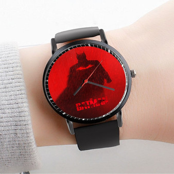 Pastele The Batman Custom Watch Awesome Unisex Black Classic Plastic Quartz Watch for Men Women Premium Gift Box Watches