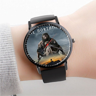 Pastele The Northman Custom Watch Awesome Unisex Black Classic Plastic Quartz Watch for Men Women Premium Gift Box Watches