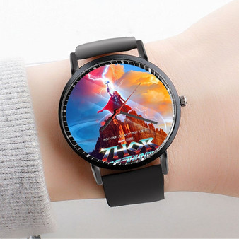 Pastele Thor Love and Thunder Jane Foster Custom Watch Awesome Unisex Black Classic Plastic Quartz Watch for Men Women Premium Gift Box Watches