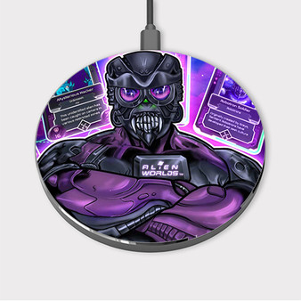 Pastele Alien Worlds Custom Wireless Charger Awesome Gift Smartphone Android iOs Mobile Phone Charging Pad iPhone Samsung Asus Sony Nokia Google Magnetic Qi Fast Charger Wireless Phone Accessories