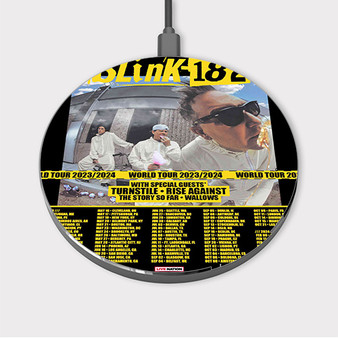 Pastele Blink 182 World Tour 2023 Custom Wireless Charger Awesome Gift Smartphone Android iOs Mobile Phone Charging Pad iPhone Samsung Asus Sony Nokia Google Magnetic Qi Fast Charger Wireless Phone Accessories