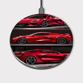 Pastele Chevrolet Corvette C8 Custom Wireless Charger Awesome Gift Smartphone Android iOs Mobile Phone Charging Pad iPhone Samsung Asus Sony Nokia Google Magnetic Qi Fast Charger Wireless Phone Accessories