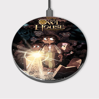 Pastele Disney The Owl House Custom Wireless Charger Awesome Gift Smartphone Android iOs Mobile Phone Charging Pad iPhone Samsung Asus Sony Nokia Google Magnetic Qi Fast Charger Wireless Phone Accessories